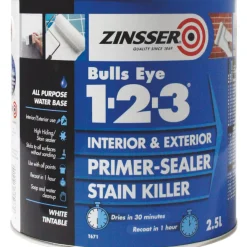 Zinsser Bulls Eye 1-2-3 Primer-Sealer 2.5Ltr