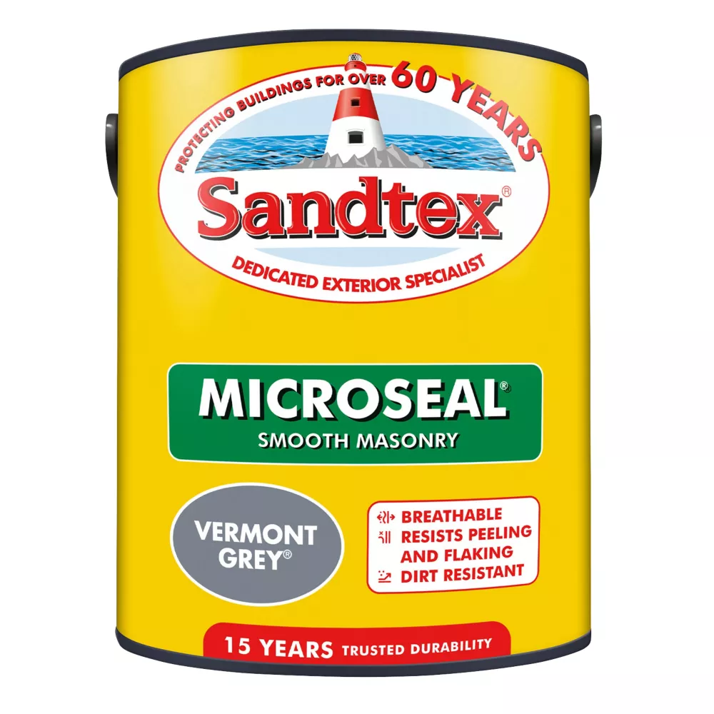 Sandtex Smooth Masonry Paint Vermont Grey 5Ltr 1 Sandtex Smooth Masonry Paint Vermont Grey 5Ltr