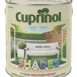 Cuprinol Garden Shades Exterior Wood Paint Matt White Daisy 2.5Ltr