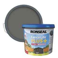 Alternative view of Ronseal Fence Life Plus Shed & Fence Treatment Charcoal Grey 9Ltr