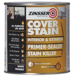 Zinsser Cover Stain Primer White 1Ltr