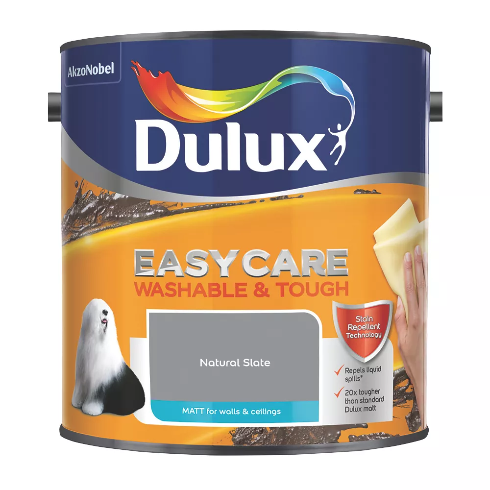 Dulux Easycare Matt Natural Slate Emulsion Paint 2.5Ltr 1 Dulux Easycare Matt Natural Slate Emulsion Paint 2.5Ltr