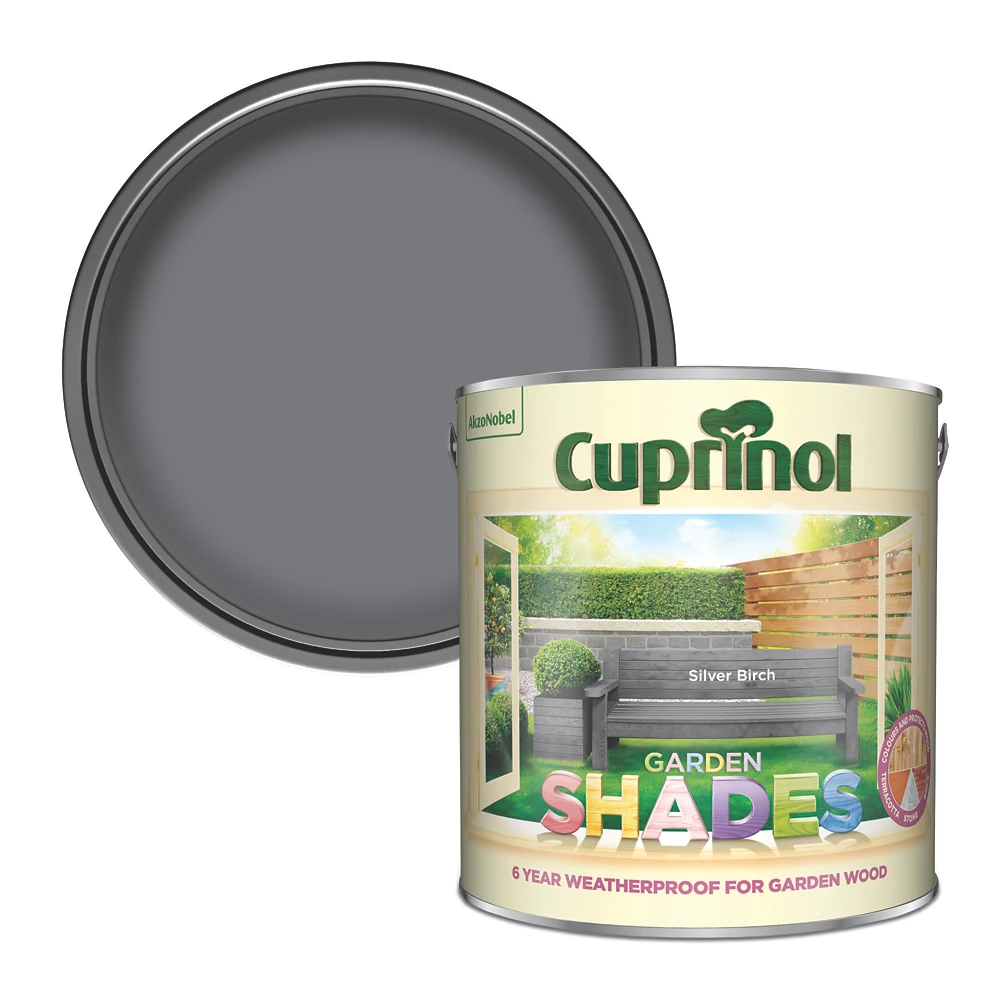 Cuprinol Garden Shades Wood Paint Matt Silver Birch 2.5Ltr 2 Cuprinol Garden Shades Wood Paint Matt Silver Birch 2.5Ltr - Image 2