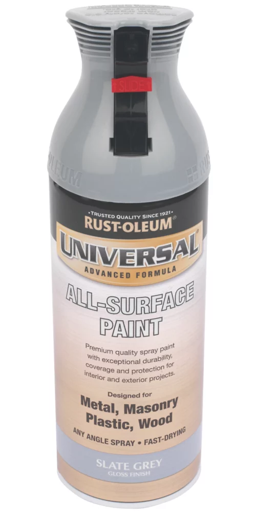 Rust-oleum Universal Spray Paint Slate Grey 400ml 1 Rust-oleum Universal Spray Paint Slate Grey 400ml