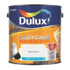 Dulux EasyCare Matt White Cotton Emulsion Paint 2.5Ltr