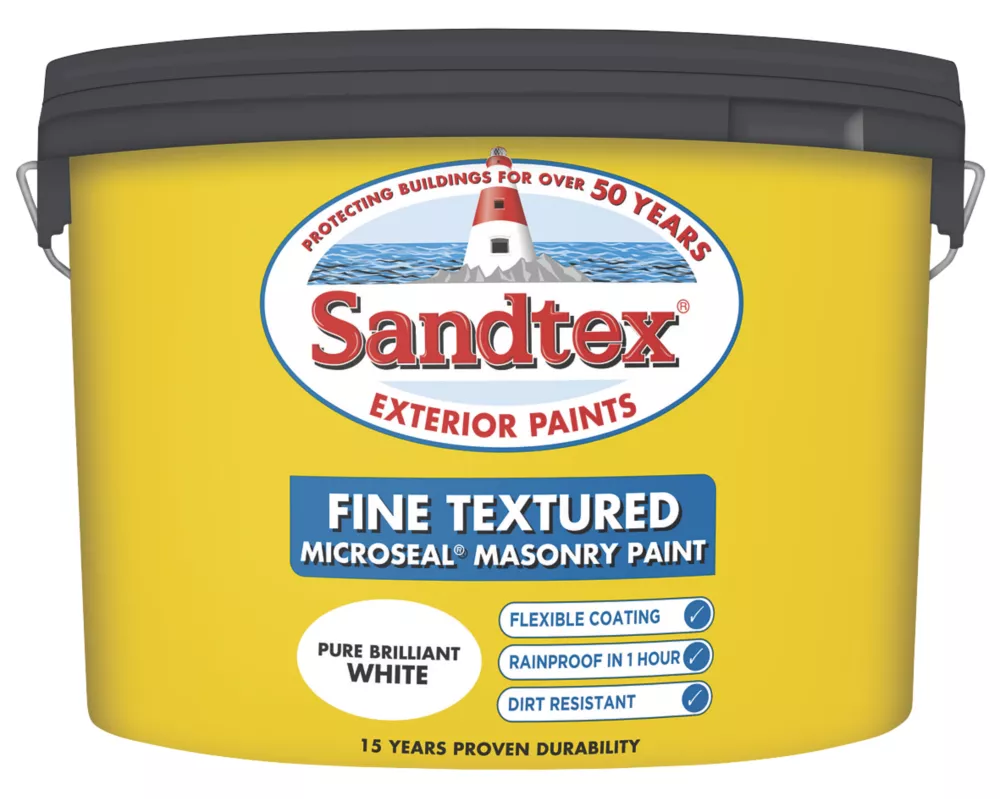 Stylish and cheap satisfaction and trustworthy Sandtex Fine Textured Masonry Paint Pure