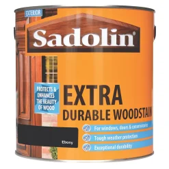 Sadolin Extra Durable Woodstain Semi Gloss Ebony 2.5Ltr
