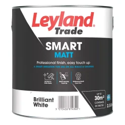 Leyland Trade Smart Matt Brilliant White Emulsion Paint 2.5Ltr