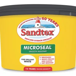 Sandtex Ultra Smooth Masonry Paint Pure Brilliant White 10Ltr