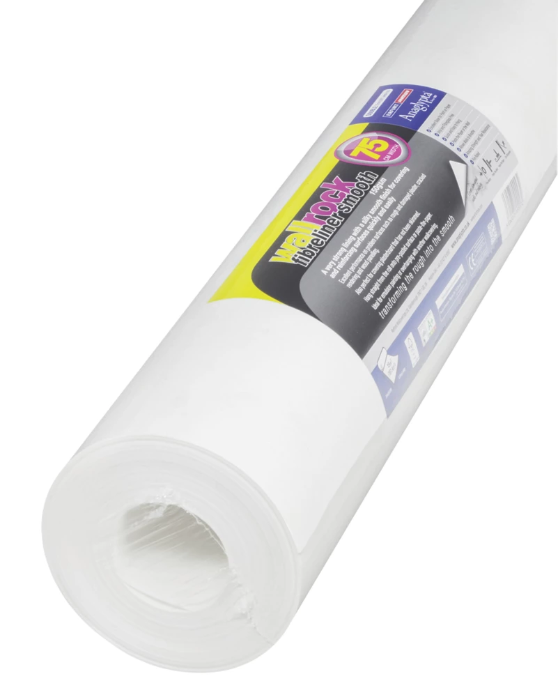 Wallrock White Fibreliner Wallpaper 750mm X 20m 1 Wallrock White Fibreliner Wallpaper 750mm X 20m