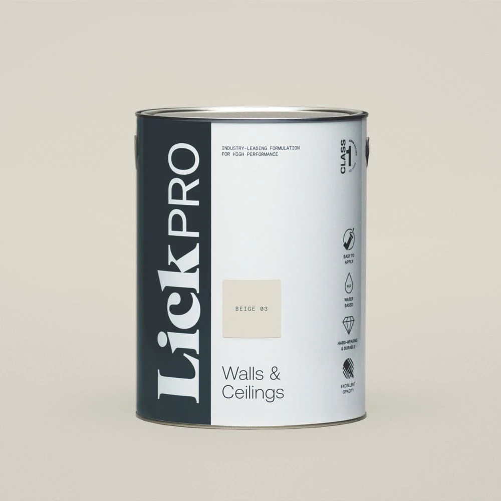 LickPro Eggshell Beige 03 Emulsion Paint 5Ltr 1 LickPro Eggshell Beige 03 Emulsion Paint 5Ltr