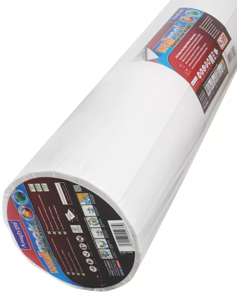 Wallrock White Thermal Liner Wallpaper 1000mm X 15m 1 Wallrock White Thermal Liner Wallpaper 1000mm X 15m