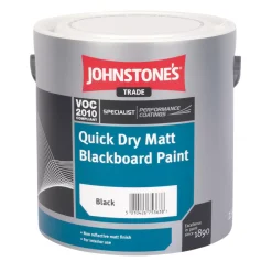 Johnstones Matt Blackboard Paint Black 2.5Ltr