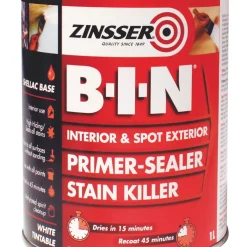 Zinsser B-I-N Shellac-Based Primer Sealer 1Ltr