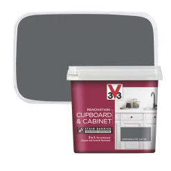 Alternative view of V33 Satin Anthracite Grey Trim Cabinet Paint 750ml