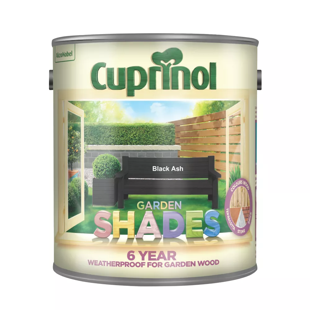 Cuprinol Garden Shades Woodstain Matt Black Ash 2.5Ltr 1 Cuprinol Garden Shades Woodstain Matt Black Ash 2.5Ltr