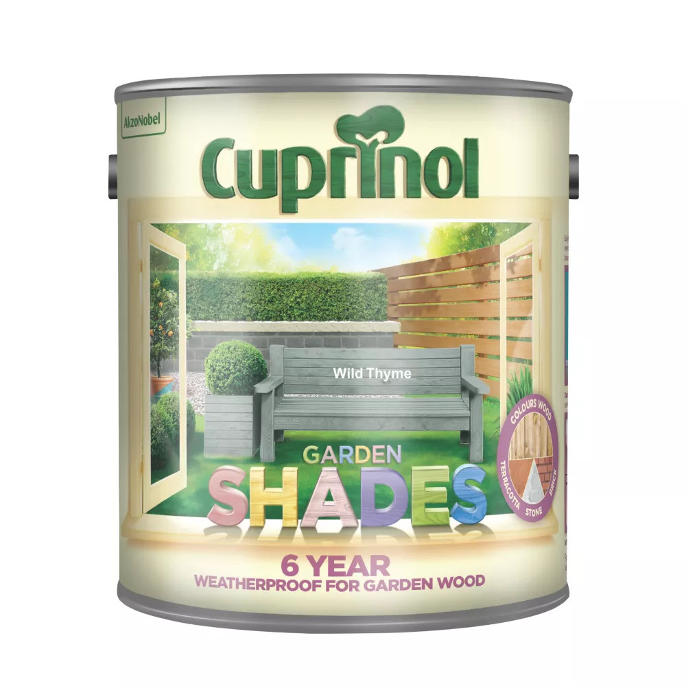 Cuprinol Garden Shades Wood Paint Matt Wild Thyme 2.5Ltr 1 Cuprinol Garden Shades Wood Paint Matt Wild Thyme 2.5Ltr