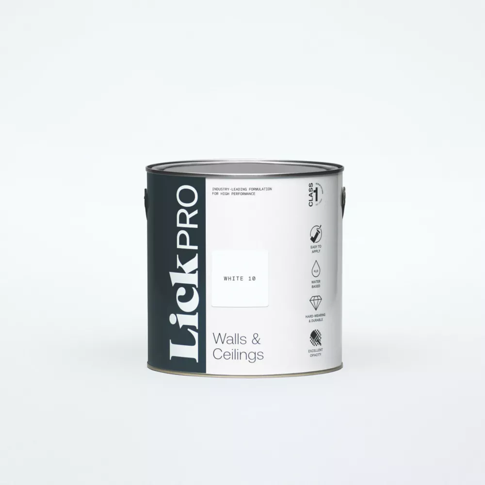 LickPro Eggshell White 10 Emulsion Paint 2.5Ltr 1 LickPro Eggshell White 10 Emulsion Paint 2.5Ltr