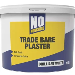 No Nonsense Bare Plaster Paint White 10Ltr