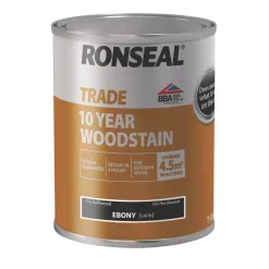 Ronseal Trade 10-Year Woodstain Satin Ebony 750ml