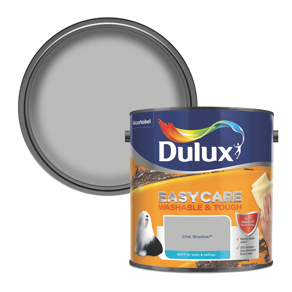Dulux EasyCare Matt Chic Shadow Emulsion Paint 2.5Ltr 2 Dulux EasyCare Matt Chic Shadow Emulsion Paint 2.5Ltr - Image 2
