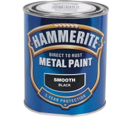 Hammerite Smooth Smooth Metal Paint Black 750ml