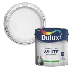 Alternative view of Dulux Silk Pure Brilliant White Emulsion Paint 2.5Ltr