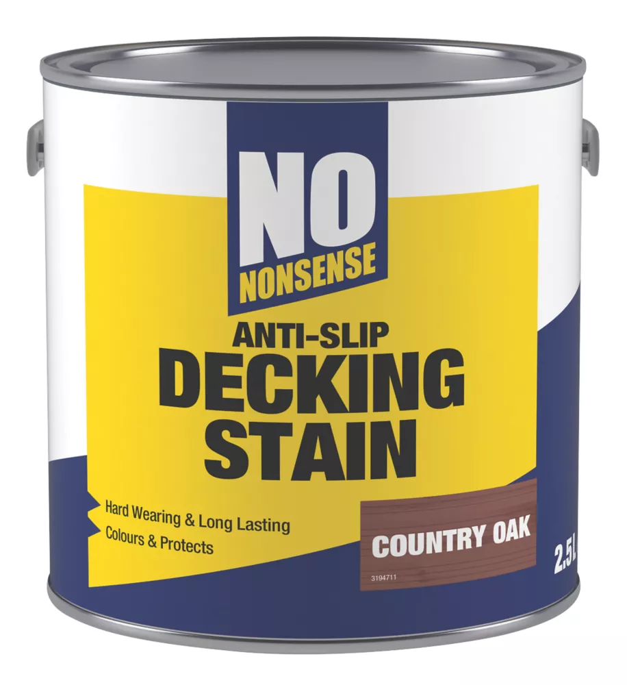 No Nonsense Anti-Slip Quick-Drying Stain Country Oak 2.5Ltr 1 No Nonsense Anti-Slip Quick-Drying Stain Country Oak 2.5Ltr