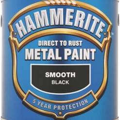 Alternative view of Hammerite Smooth Smooth Metal Paint Black 2.5Ltr