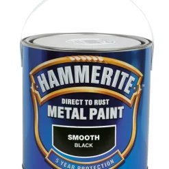 Hammerite Smooth Smooth Metal Paint Black 2.5Ltr