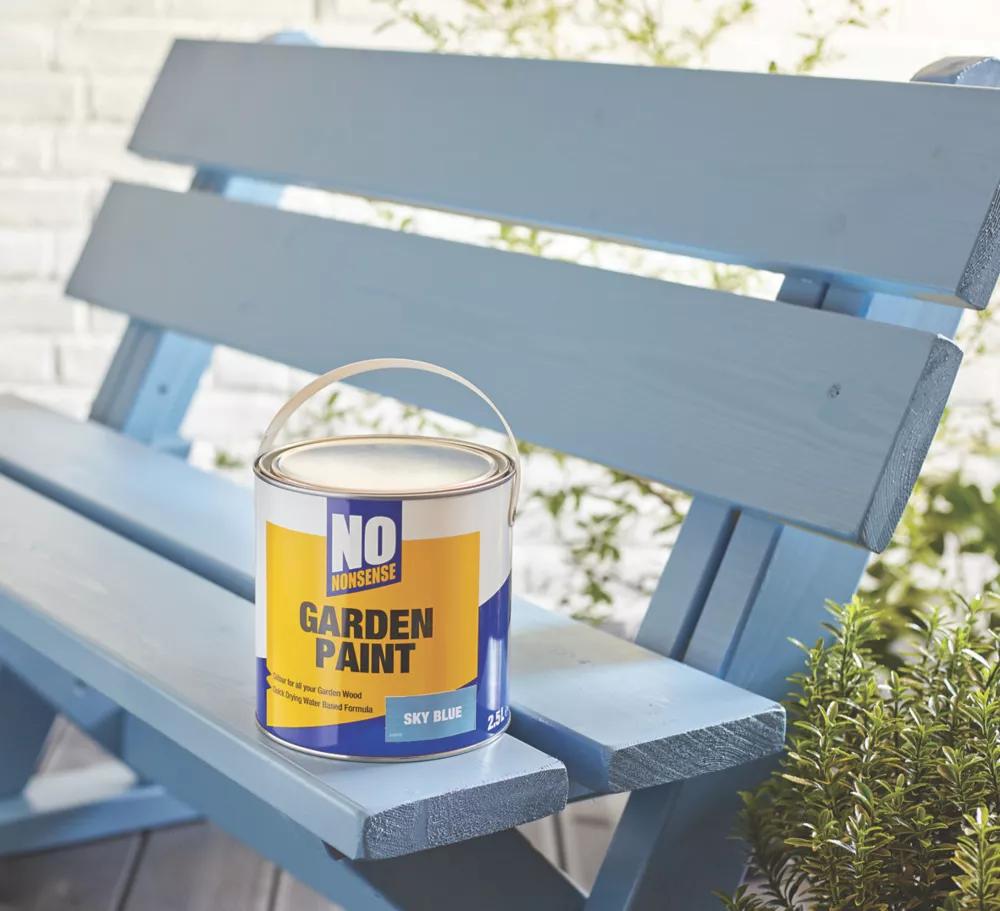 No Nonsense Garden Colour Wood Paint Semi-Matt Sky Blue 2.5Ltr 3 No Nonsense Garden Colour Wood Paint Semi-Matt Sky Blue 2.5Ltr - Image 3