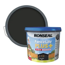 Alternative view of Ronseal Fence Life Plus Shed & Fence Treatment Tudor Black Oak 9Ltr