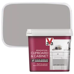 Alternative view of V33 Satin Loft Grey Trim Cabinet Paint 750ml