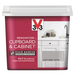 V33 Satin Loft Grey Trim Cabinet Paint 750ml