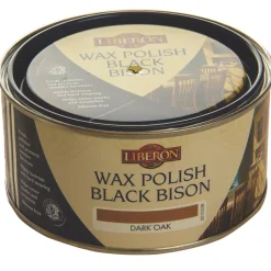 Liberon Black Bison Paste Wax Satin To Gloss Dark Oak 500ml