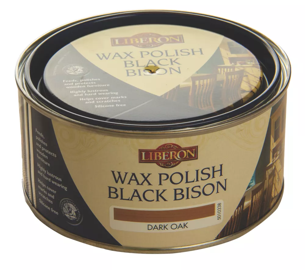 Liberon Black Bison Paste Wax Satin To Gloss Dark Oak 500ml 1 Liberon Black Bison Paste Wax Satin To Gloss Dark Oak 500ml