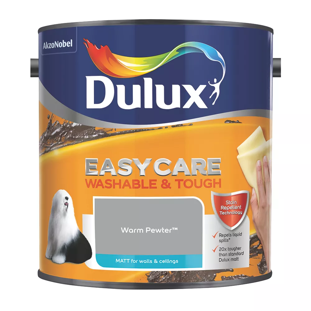 Dulux EasyCare Matt Warm Pewter Emulsion Paint 2.5Ltr 1 Dulux EasyCare Matt Warm Pewter Emulsion Paint 2.5Ltr