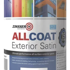 Zinsser All Coat Exterior Paint White 1Ltr