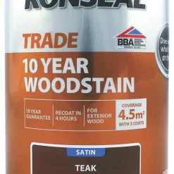 Ronseal Trade 10 Year Woodstain Satin Teak 750ml