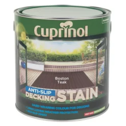 Cuprinol Anti-Slip Decking Stain Boston Teak 2.5Ltr