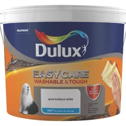 Dulux EasyCare Matt Pure Brilliant White Emulsion Paint 10Ltr