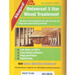 Sika Sikagard Universal 5 Star Wood Treatment Clear 5Ltr