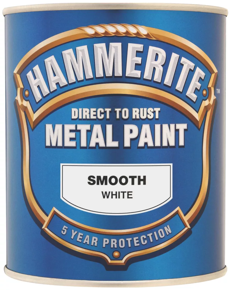 Hammerite Smooth Smooth Metal Paint White 750ml 2 Hammerite Smooth Smooth Metal Paint White 750ml - Image 2