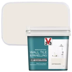 Alternative view of V33 Satin Cotton Off-White Acrylic Wall Tile & Panelling Paint 750ml