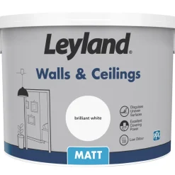 Leyland Retail Retail Matt Brilliant White Emulsion Paint 10Ltr