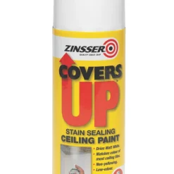 Zinsser Covers Up Vertical Ceiling Spray Paint Flat White 400ml