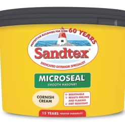 Sandtex Ultra Smooth Masonry Paint Cornish Cream 10Ltr