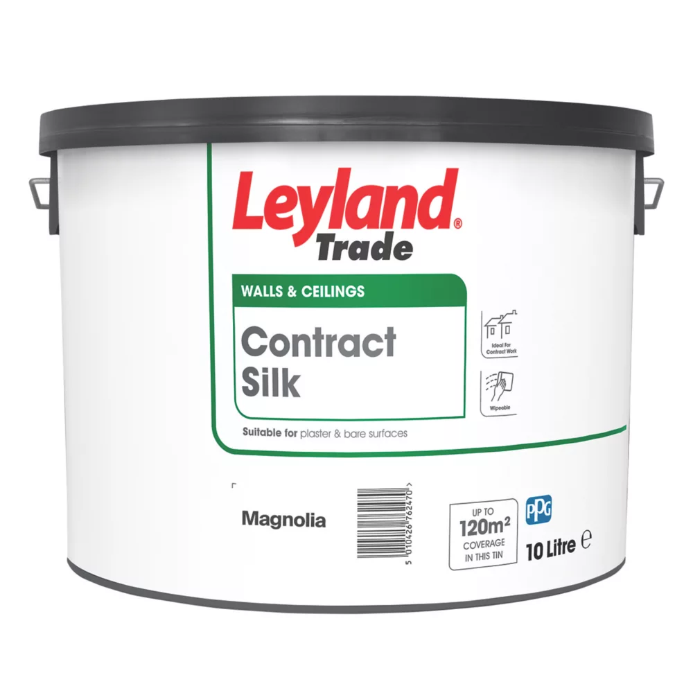 Leyland Trade Contract Silk Magnolia Emulsion Paint 10Ltr 1 Leyland Trade Contract Silk Magnolia Emulsion Paint 10Ltr