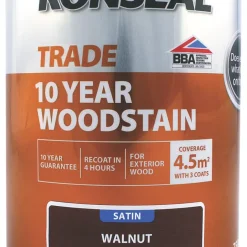 Ronseal Trade 10 Year Woodstain Satin Walnut 750ml