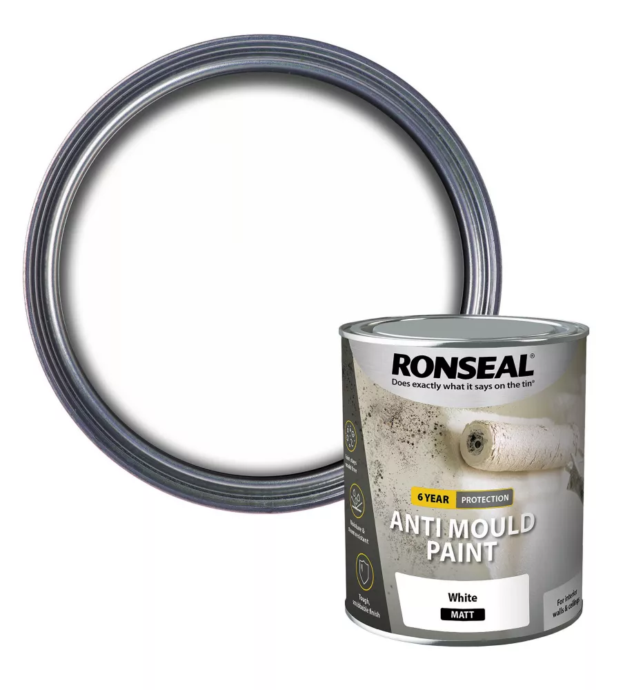 Ronseal Anti Mould Paint Matt White 2.5Ltr 3 Ronseal Anti Mould Paint Matt White 2.5Ltr - Image 3